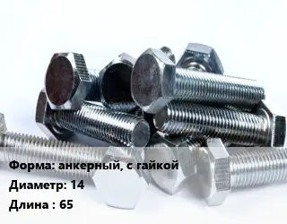 Болт анкерный, с гайкой 14х65